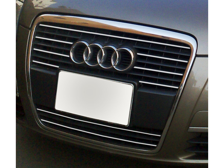 Chromleiste f&uuml;r K&uuml;hlergrill Audi A6 S&eacute;rie 3 Avant 05-08 & Audi A6 S&eacute;rie 3 Berline 05-08 v1
