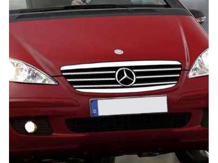 Chromleiste f&uuml;r K&uuml;hlergrill Mercedes Classe A W169 04-08 Mercedes Classe A W169 Phase 2 08-12 Mercedes Classe A W176 12-18 Mercedes Classe A W177 18-26