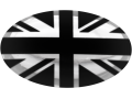 Zigarettenanz&uuml;nder Britische Flagge Gro&szlig;britannien UK schwarz & chromfarbig