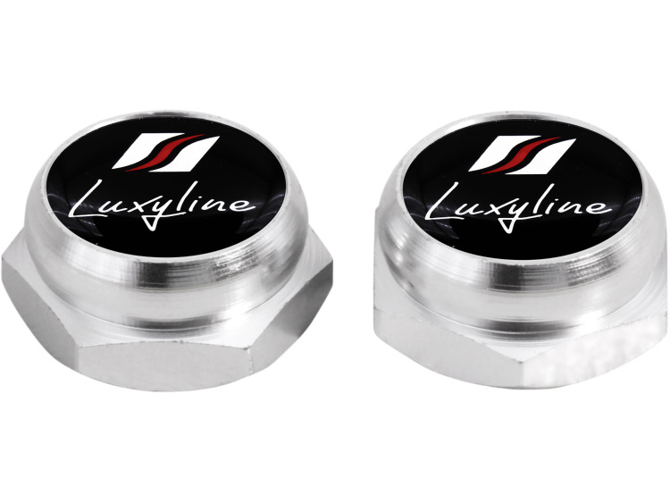 Nietenkappen f&uuml;r Nummernschilder Luxyline (silber)